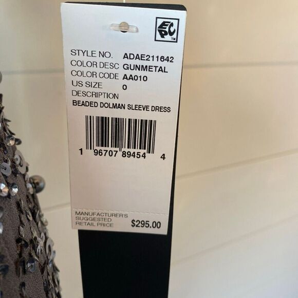 Adrianna Papell Women's Beaded Dolman Sleeve Dress Size 0 New NWT - Picture 13 of 16